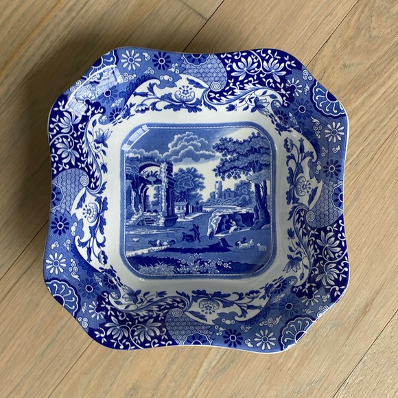 Spode Blue Italian Square Vegetable Bowl